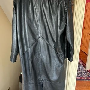 Ankle Length Leather Coat